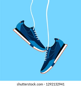 pair of sport shoes