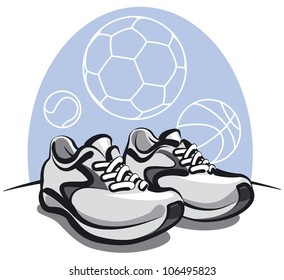 pair of sport sneakers