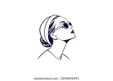 pair of sunglasses with a chic silhouette vector art illustration