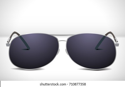 Pair of sunshades on the white background