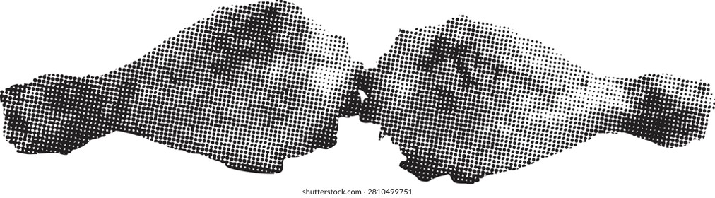 Pair of tasty roasted chicken drumsticks rendered with a retro halftone pattern for culinary menu layouts.
