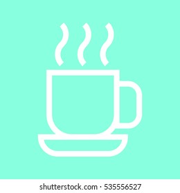 Pair of tea cup icon in trendy flat style isolated on grey background. Kitchen symbol for your design, logo, UI. Vector illustration, EPS10.