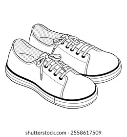 pair Tennis shoes on white background