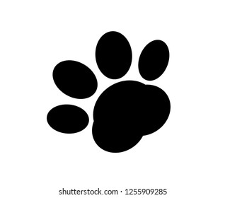 A pair of traces from the paws (imprint) of a wild animal. 