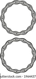 Pair of unusual round frames