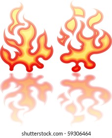 Pair of vector fires. EPS10