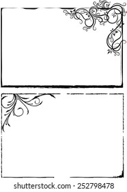 Pair of vector grunge frames.