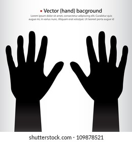 pair of vector hands background.