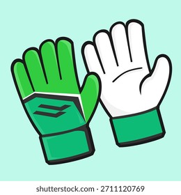 Ein Paar von Vektorgrafik oder Symbol des Torwarthandschuhs. Vektorgrafik.