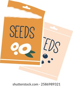 Pair of vegetable seed packages