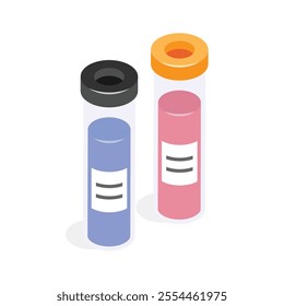 Pair of vials for laboratory samples or blood tests