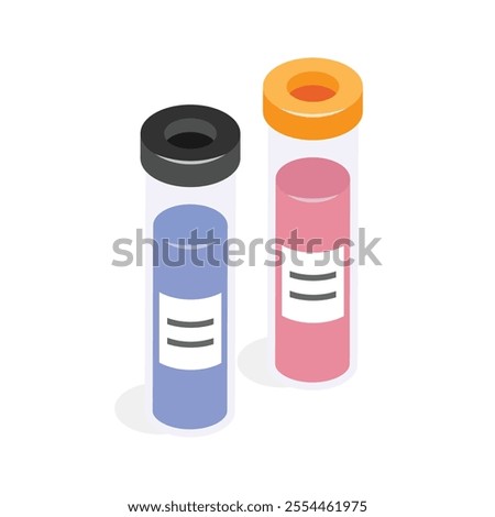 Pair of vials for laboratory samples or blood tests