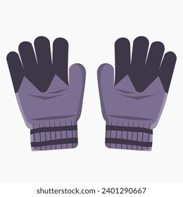 Pair of warm gloves winter clothes for hands and cold protection