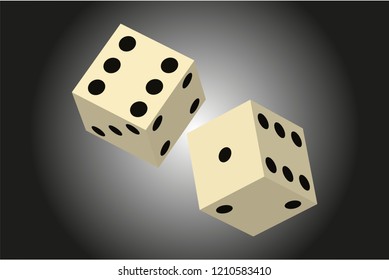 Pair of white dice.