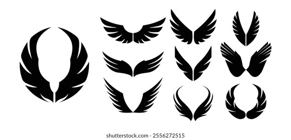 pair of wings icon collection
