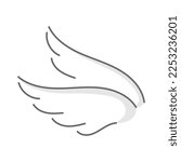 Pair of wings icon on white background. Eps 10.