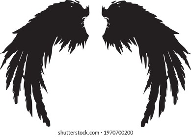 A pair of wings like those of an angel or bird