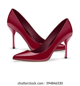 pair of woman shoes