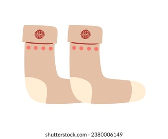 Paar Wollsocken. Vektorgrafik
