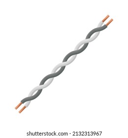 Paired twisted electric wire with a copper core. A wire is an electrical product that serves to connect an electric current source with a consumer, components of an electrical circuit.