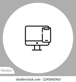 Pairing device icon sign vector,Symbol, logo illustration for web and mobile