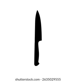 Pairing knife silhouette vector flat illustration on white background.