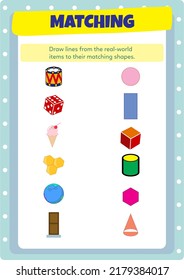 Pairing Pictures Shapes Kids Stock Vector (Royalty Free) 2179384017 ...