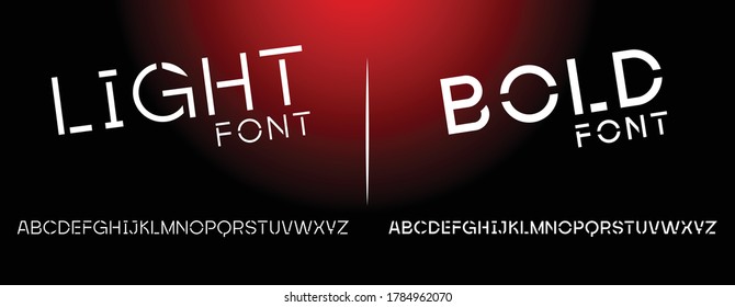 Pares de letra delgada negrita y ligera. Tipografía minimalista de tipo monograma. Ilustración de vectores y logotipo de tecnología