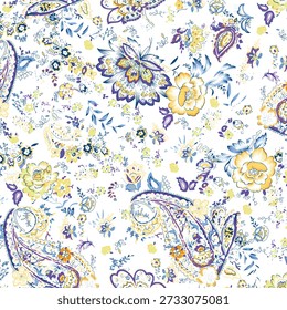 paisles design seamless pattern suitable for ethnic fashion fabric design