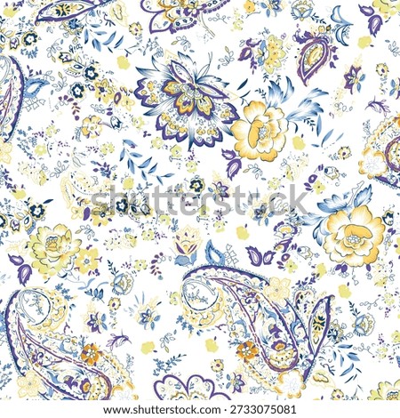 paisles design seamless pattern suitable for ethnic fashion fabric design