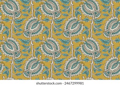 Paisley Abstract Pattern Decorative Ethnic Design Seamless Pattern All over print Vector Illustration