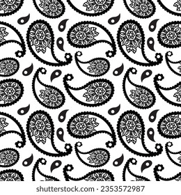  paisley  abstract vector seamless pattern.