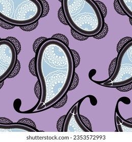  paisley  abstract vector seamless pattern.