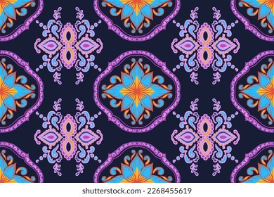 Paisley African style, Aztec Ikat embroidery. Navajo geometric ethnic oriental seamless pattern traditional, Abstract vector, Chevron embroidery illustration,Design for printing business.