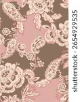 paisley all over design seamless pattern in digital print.Romantic floral paisley pattern, Persian pattern Indian floral pattern, Vector Illustrasion ,Design for fashion , fabric, textile, wallpaper ,