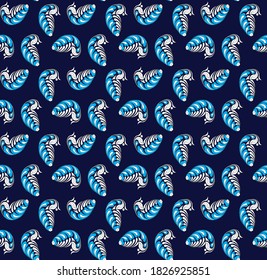 paisley allover design blue Pattern paisley