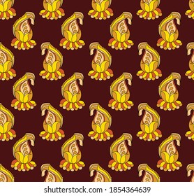 paisley allover design vector pattern maroon background