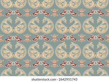 Paisley arte sin patrón, fondo, Vector 