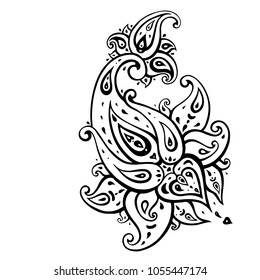 Paisley background. Hand Drawn ornament. Vector illustration