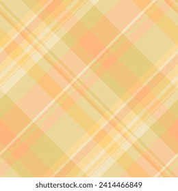 Paisley background plaid textile, tablecloth vector pattern check. Post seamless texture fabric tartan in amber and orange color.