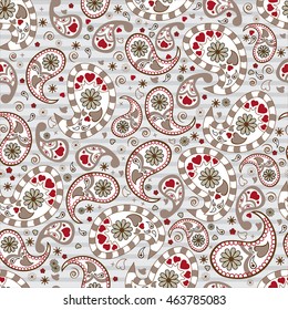 paisley background seamless pattern hand sketched