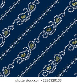 paisley bandanna pattern on navy blue 