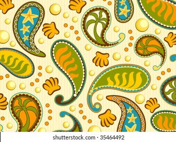 Paisley Beach Design - Vector