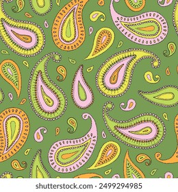 Paisley boho chic camo pattern
