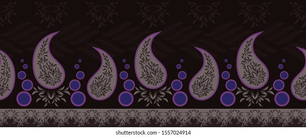 Paisley Border Design (Vector Pattern)