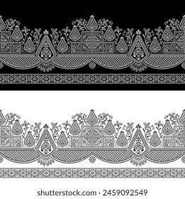 paisley border pattern on background