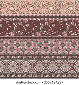 paisley border pattern on background