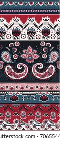 Paisley Border Print in Vector