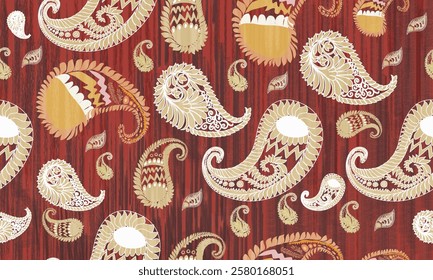 Paisley by Saensak Na Chom, Seamless Repeat Vector Royalty