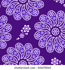 Paisley. circular seamless pattern. 
